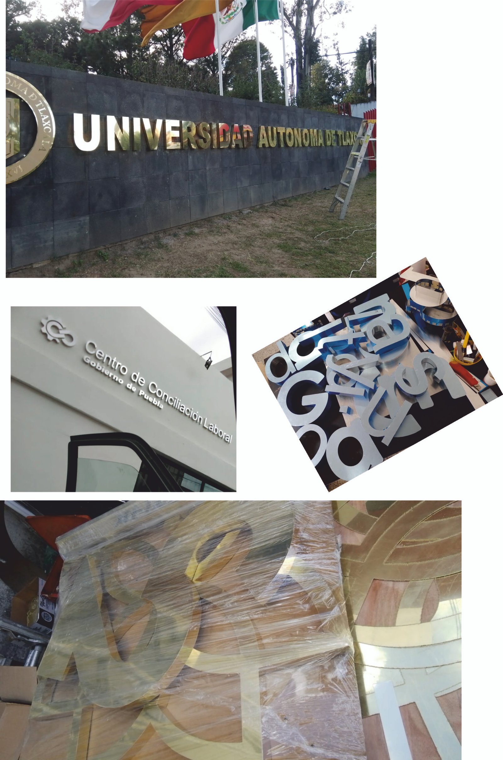 elegancia que aportan las letras 3d a la identidad de una institución o empresa